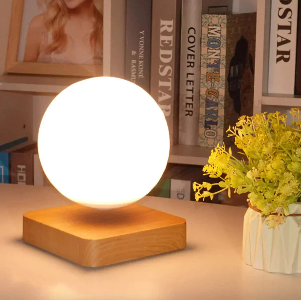 CelestiaGlow Maanlamp – Magisch zwevende maanlamp met warm LED-licht en magnetische zweeftechniek