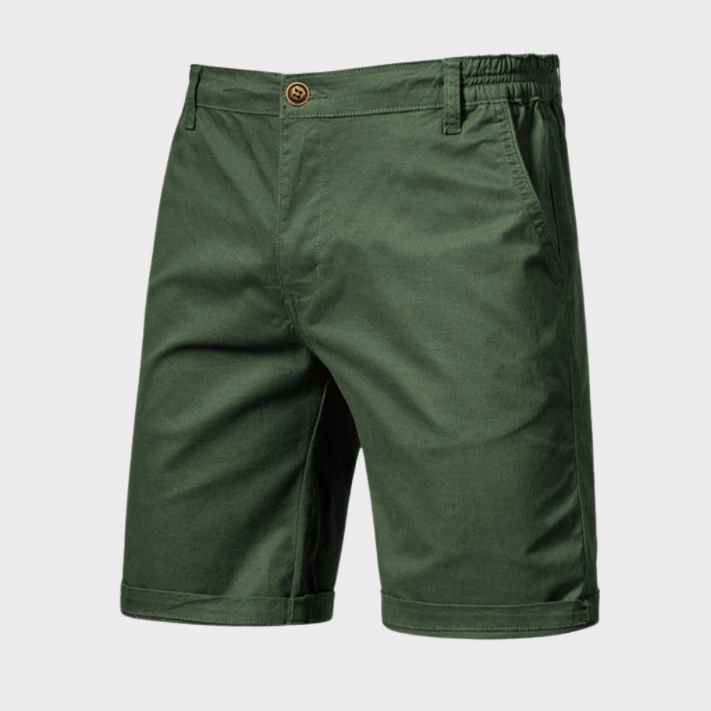 Heren chino short met elastische tailleband en moderne pasvorm – RAVEN FLEXSHORT - Glamorix
