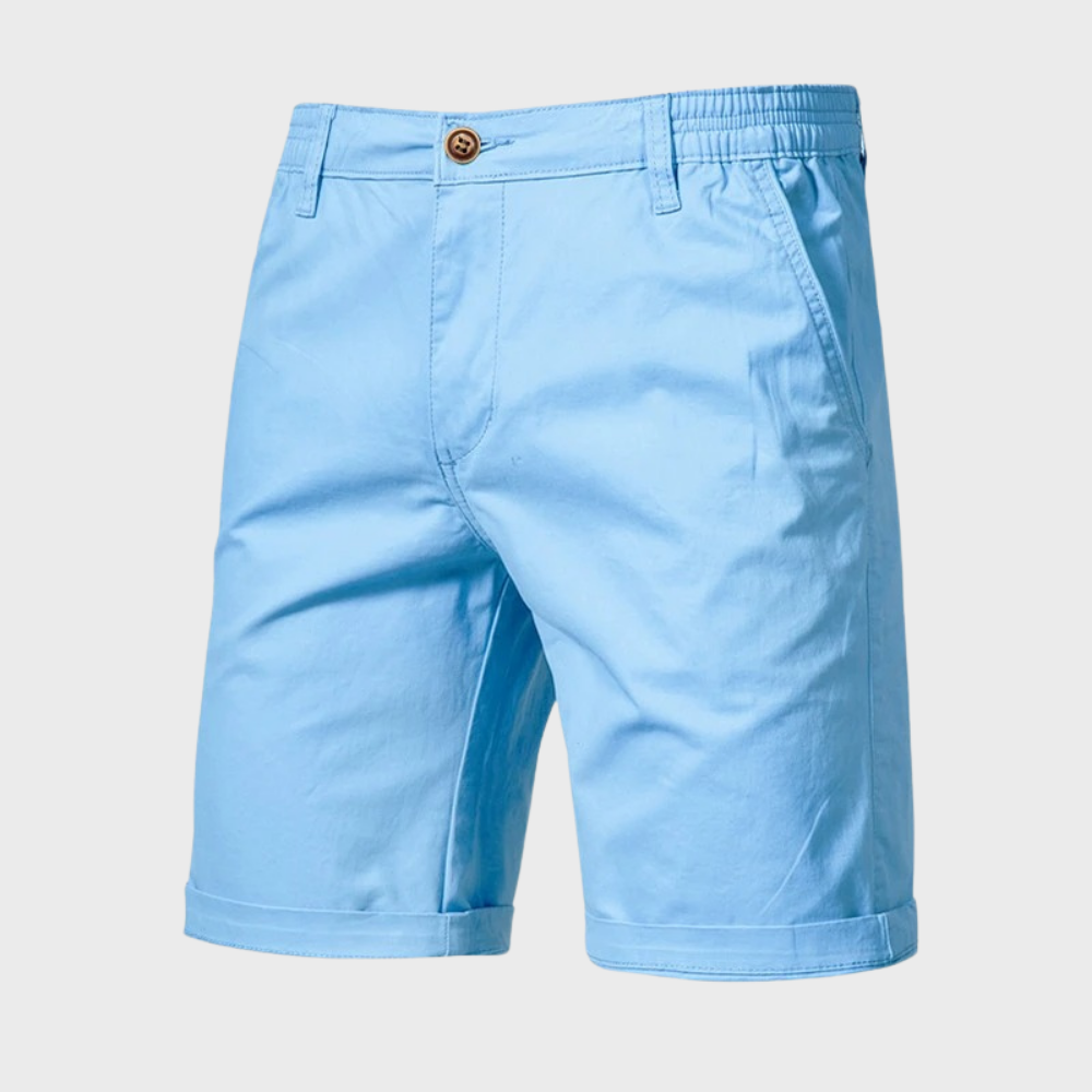 Heren chino short met elastische tailleband en moderne pasvorm – RAVEN FLEXSHORT - Glamorix