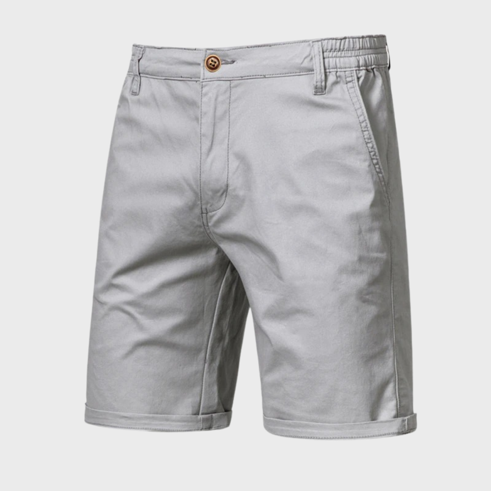 Heren chino short met elastische tailleband en moderne pasvorm – RAVEN FLEXSHORT - Glamorix