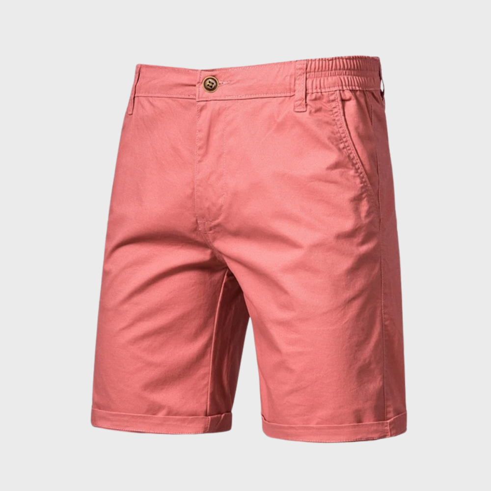 Heren chino short met elastische tailleband en moderne pasvorm – RAVEN FLEXSHORT - Glamorix