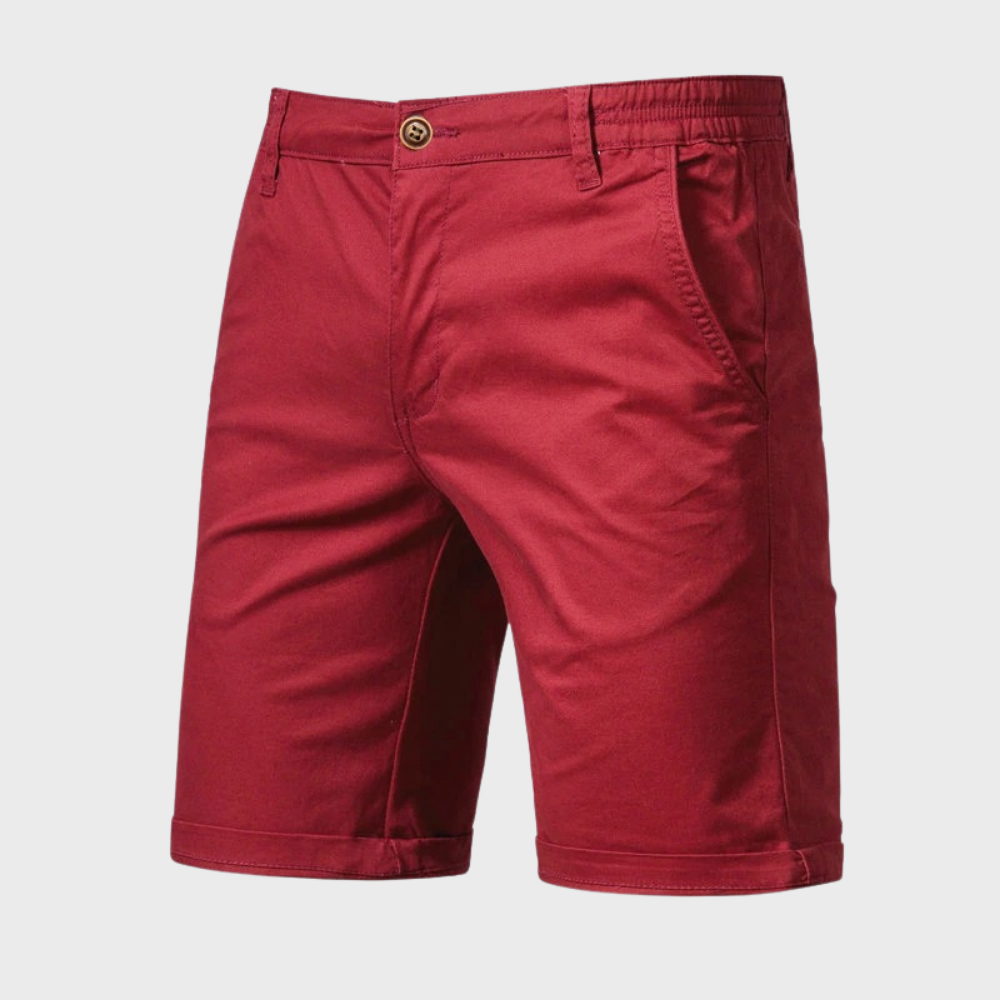 Heren chino short met elastische tailleband en moderne pasvorm – RAVEN FLEXSHORT - Glamorix