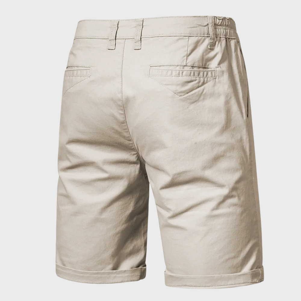 Heren chino short met elastische tailleband en moderne pasvorm – RAVEN FLEXSHORT - Glamorix