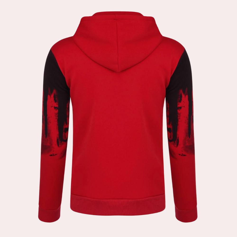Casual heren hoodie met zachte voering en relaxte pasvorm – VELRON - Glamorix