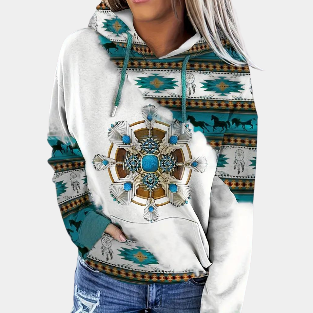 Zachte dames hoodie met casual pasvorm en capuchon – LÉYANA - Glamorix