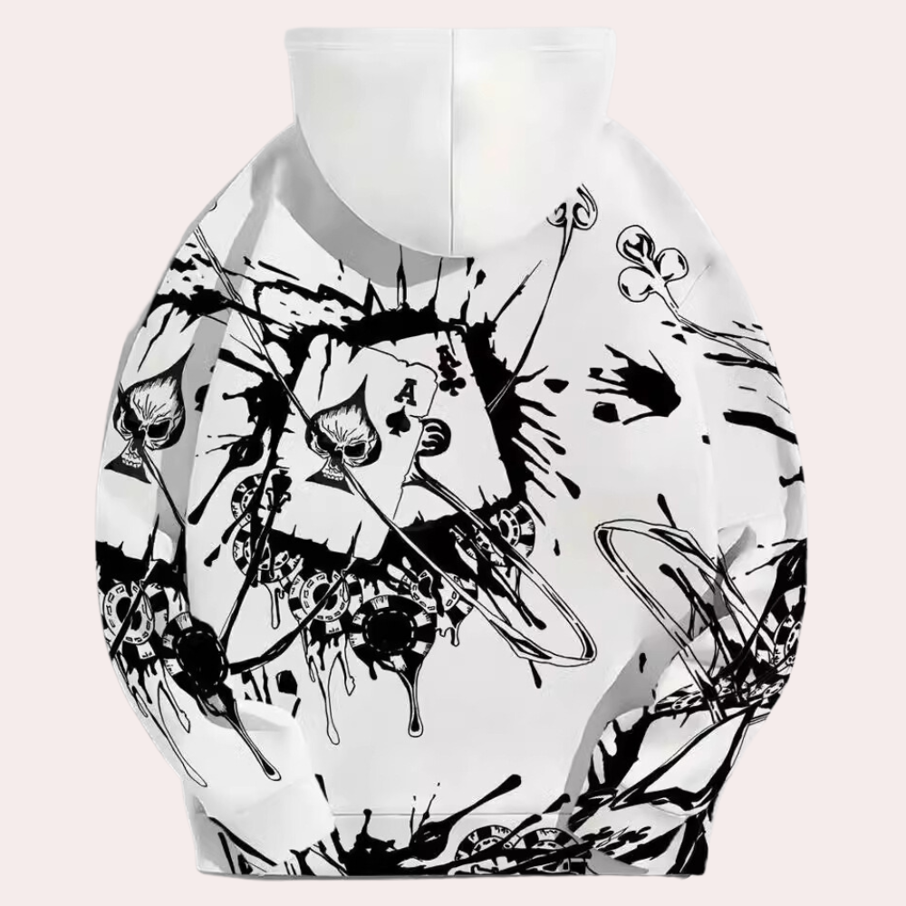 Heren hoodie met grafische print en trekkoord capuchon – VERTAGO UrbanLayer - Glamorix