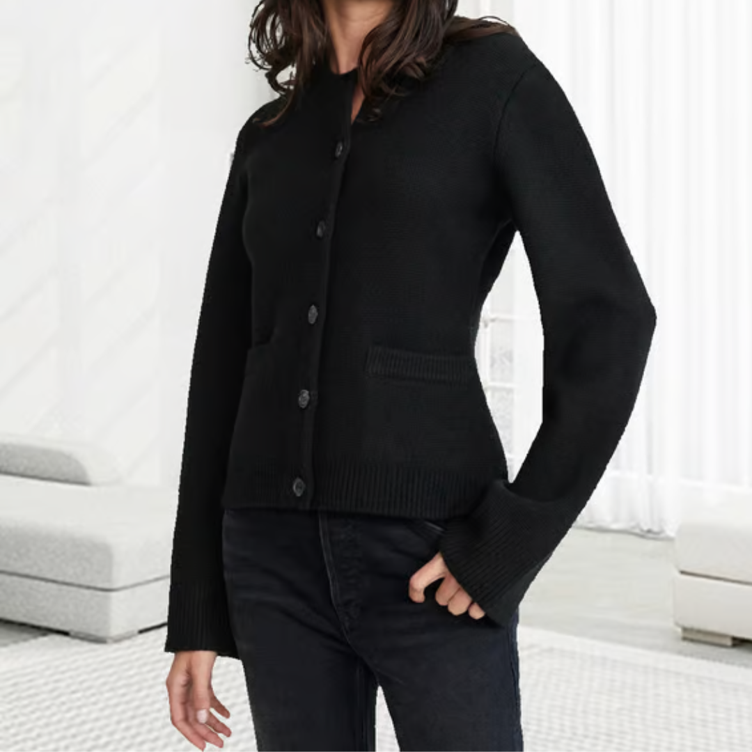 Ultra zachte dames cardigan met knopen en relaxed fit – LUNAYA KNIT - Glamorix
