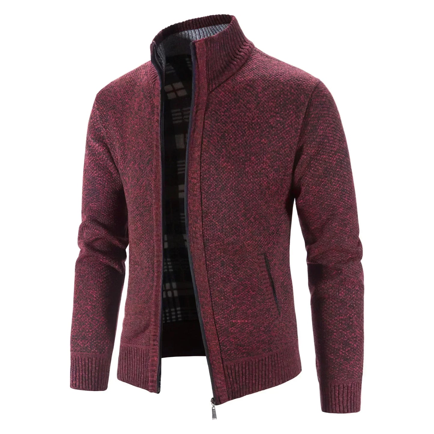 ARTHUR - Gebreid herenvest met rits en tijdloze stijl