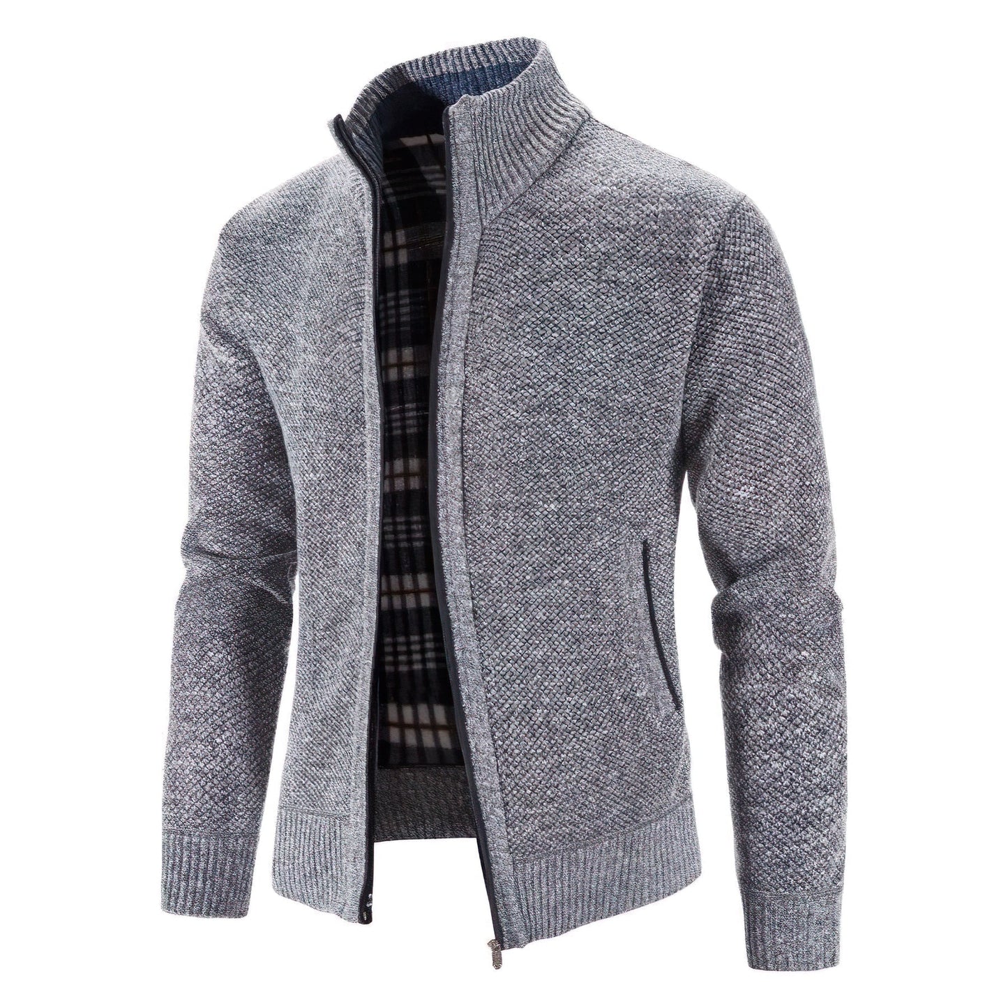 ARTHUR - Gebreid herenvest met rits en tijdloze stijl