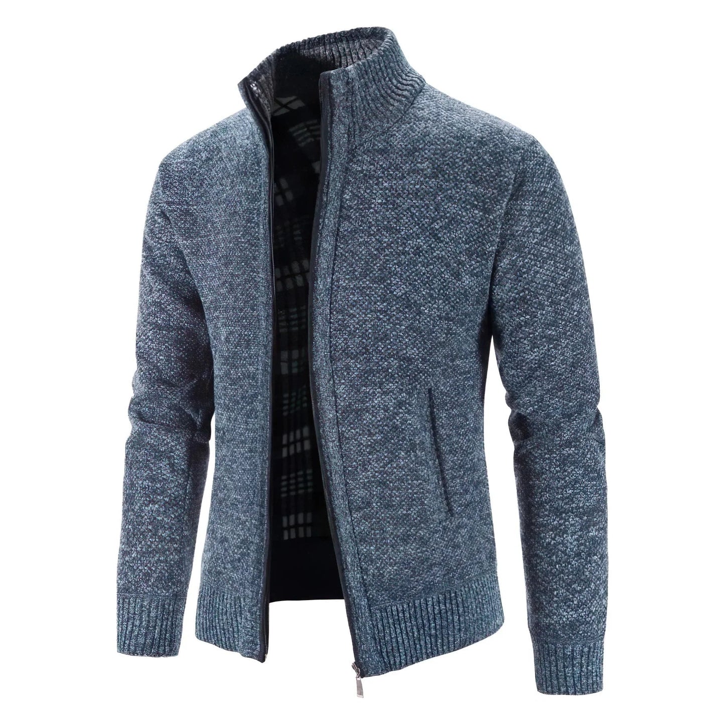 ARTHUR - Gebreid herenvest met rits en tijdloze stijl