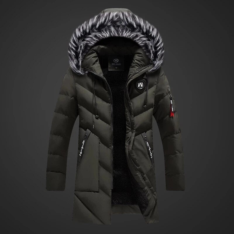 DENVER – Winterjas met capuchon, gevoerd met imitatiebont voor heren