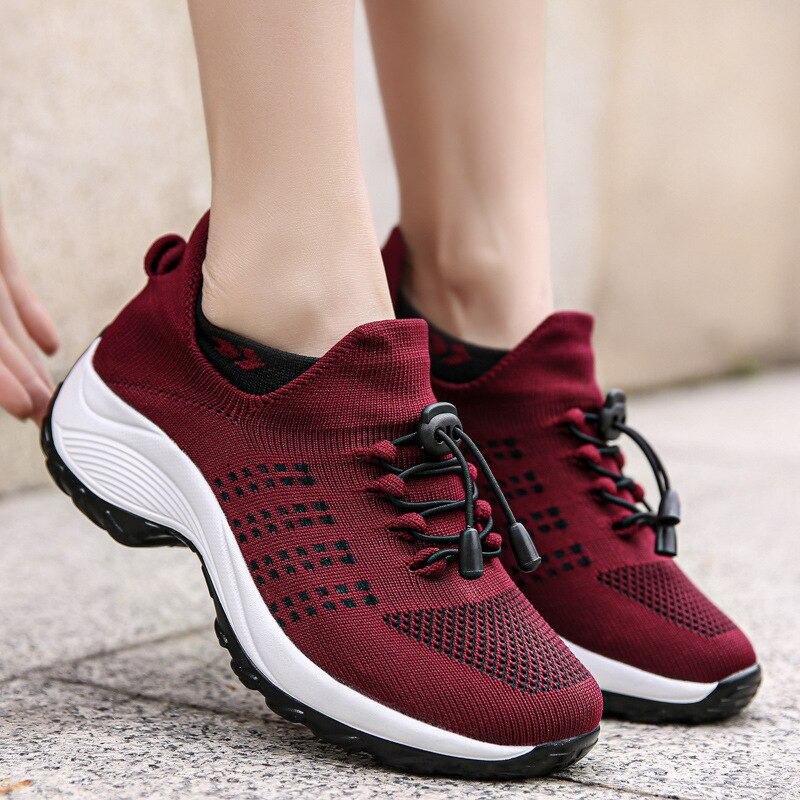 Orthopedische dames sneakers met rits en veters – Movara EasyFit - Glamorix