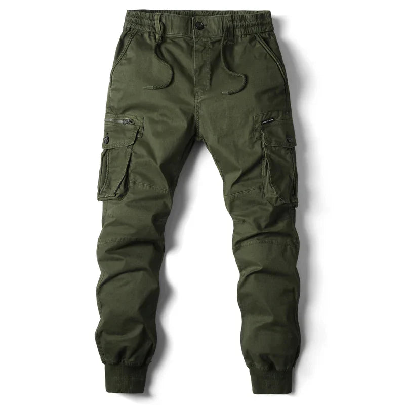 Cargo jogger herenbroek met zakken en sportieve fit – RENVAR - Glamorix