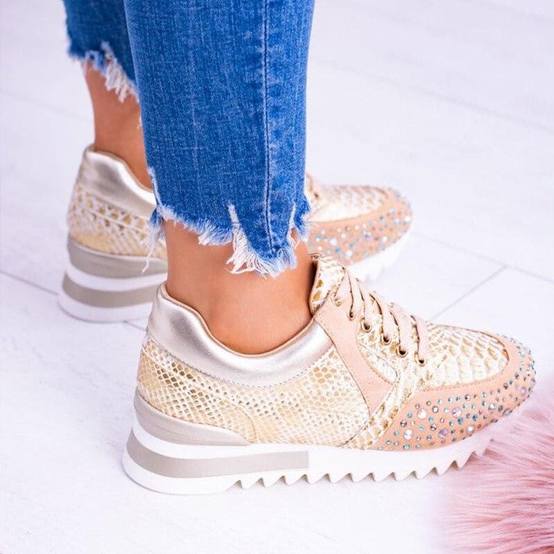 Moderne dames sneaker met speels patroon en dempende zool – Vistana BoldLine - Glamorix