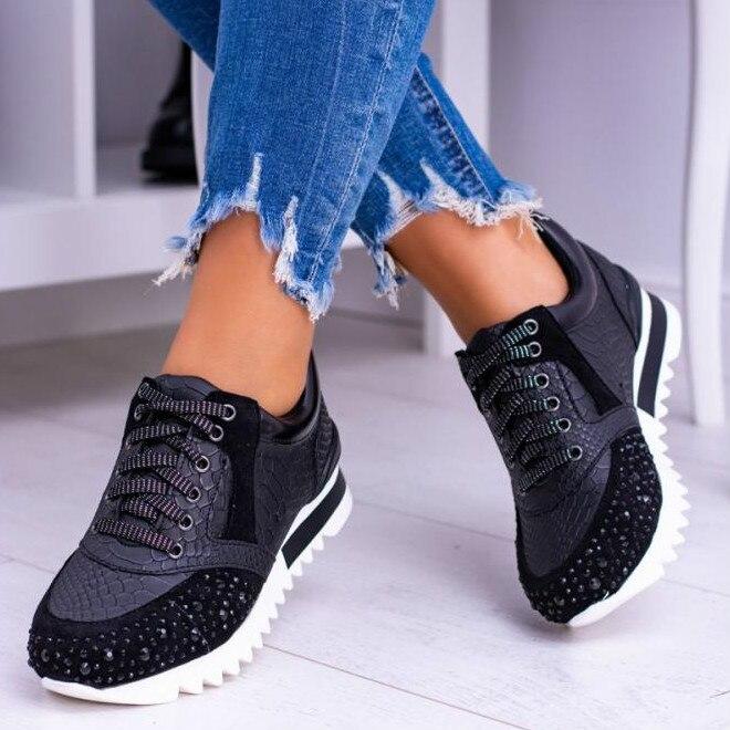 Moderne dames sneaker met speels patroon en dempende zool – Vistana BoldLine - Glamorix