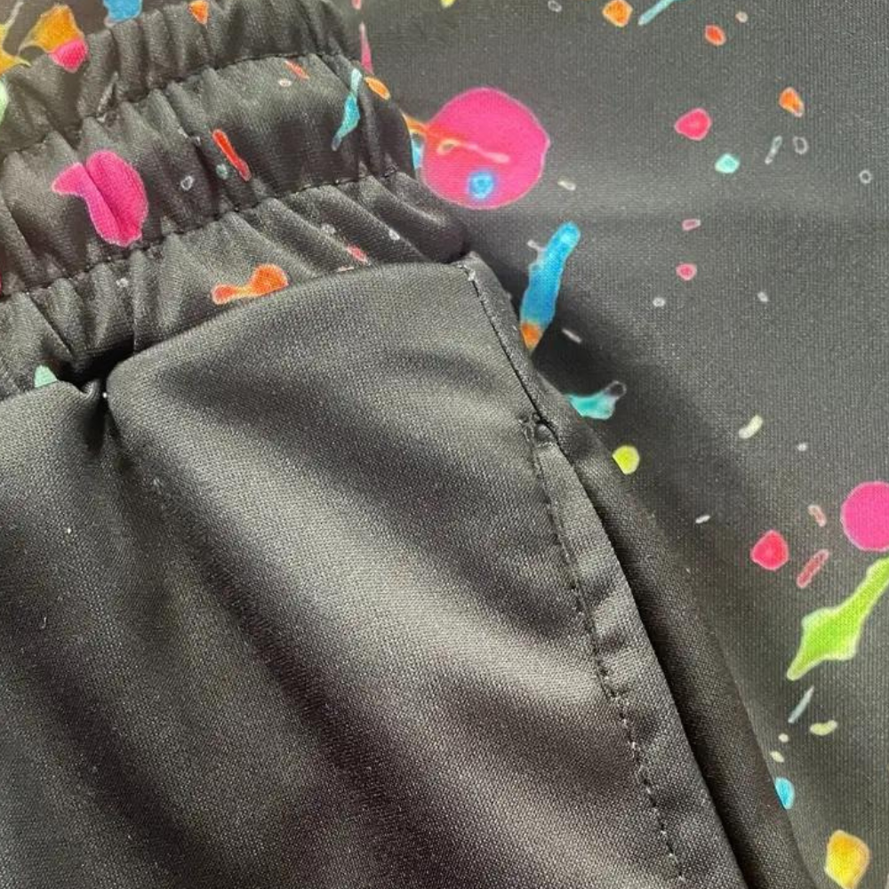 Tweedelige herenset met kleurrijke print voor zomer en vrije tijd – KALVYN - Glamorix