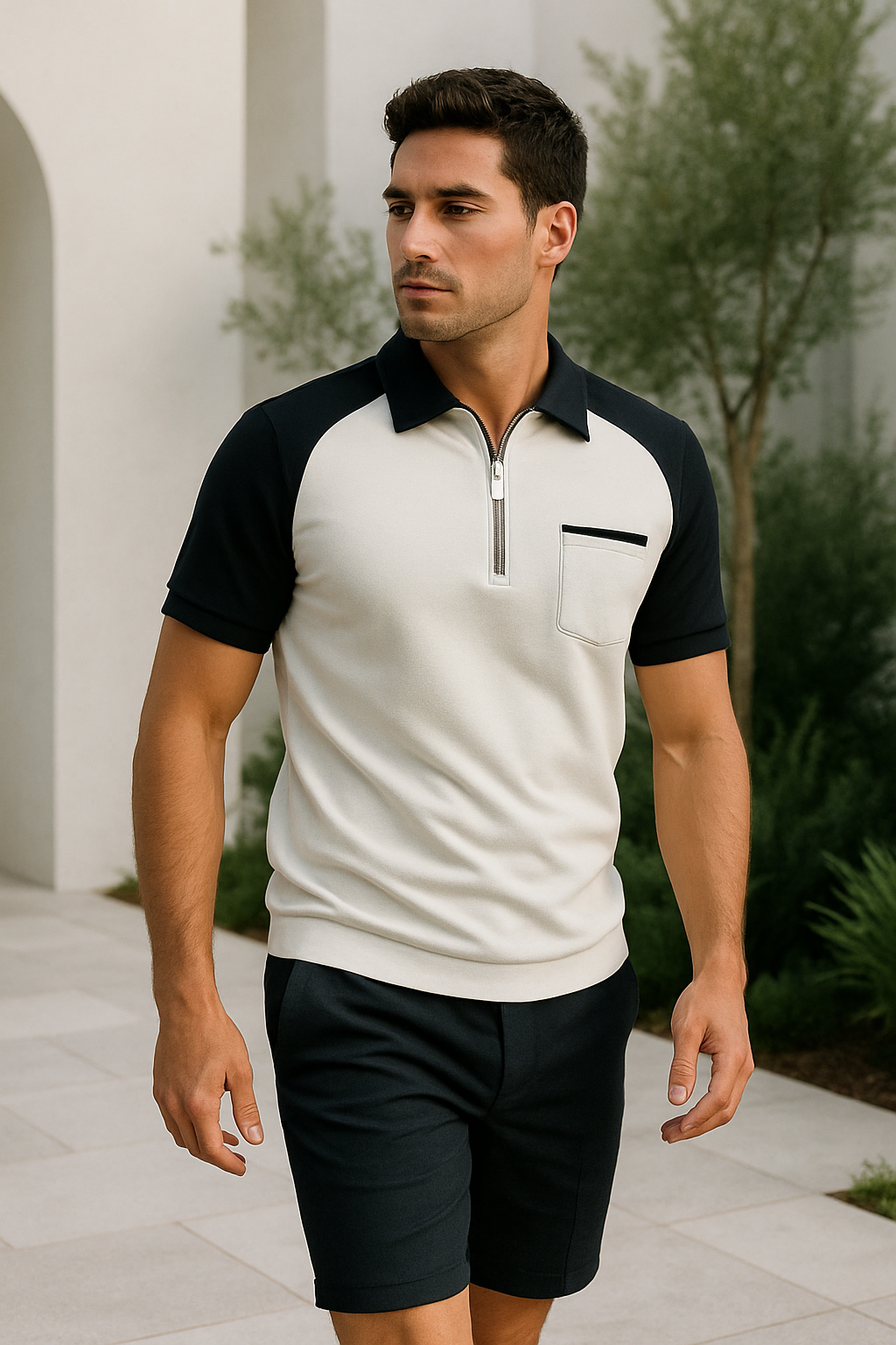 Getailleerd herenpoloshirt met moderne uitstraling – VERTON - Glamorix