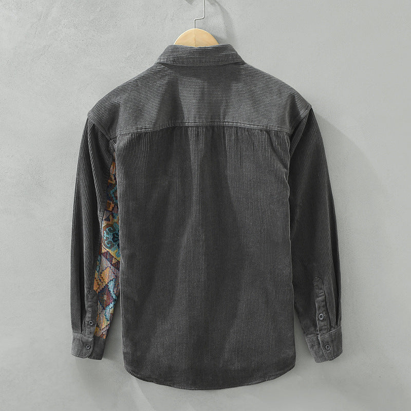 JAMES - Corduroy overhemd met knoopsluiting voor heren