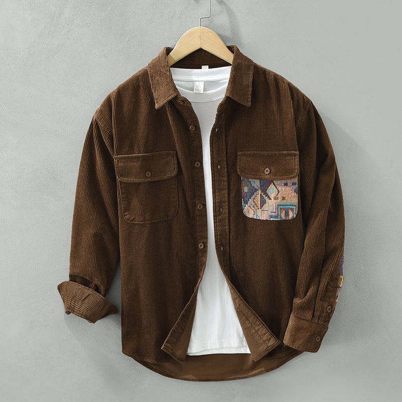 JAMES - Corduroy overhemd met knoopsluiting voor heren