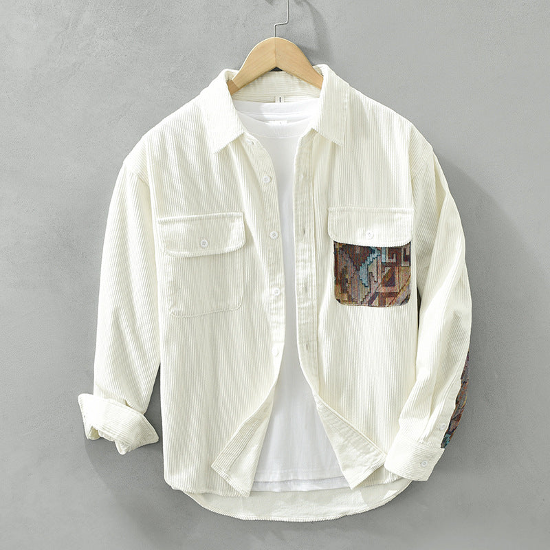 JAMES - Corduroy overhemd met knoopsluiting voor heren