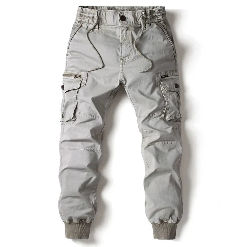 Cargo jogger herenbroek met zakken en sportieve fit – RENVAR - Glamorix