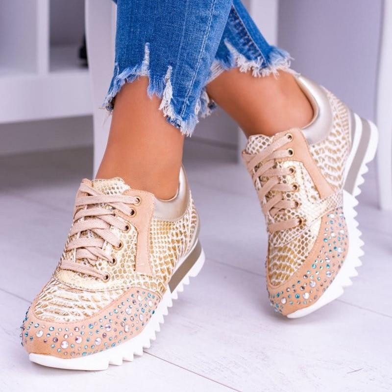 Moderne dames sneaker met speels patroon en dempende zool – Vistana BoldLine - Glamorix