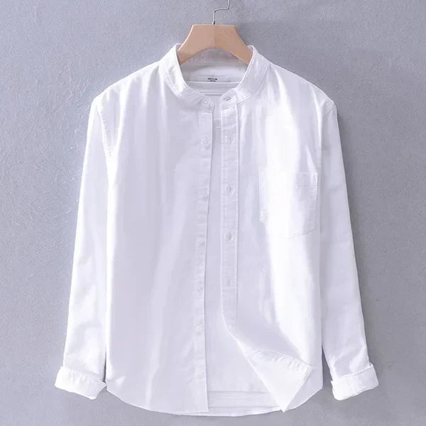 Herenoverhemd met opstaande kraag en rechte pasvorm – ARVID COLLAR - Glamorix