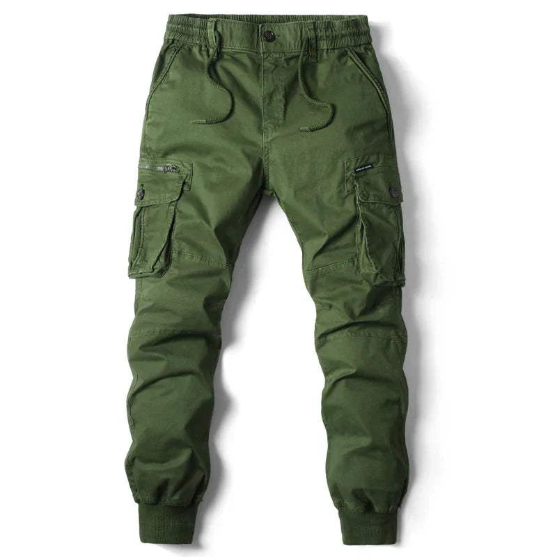 Cargo jogger herenbroek met zakken en sportieve fit – RENVAR - Glamorix