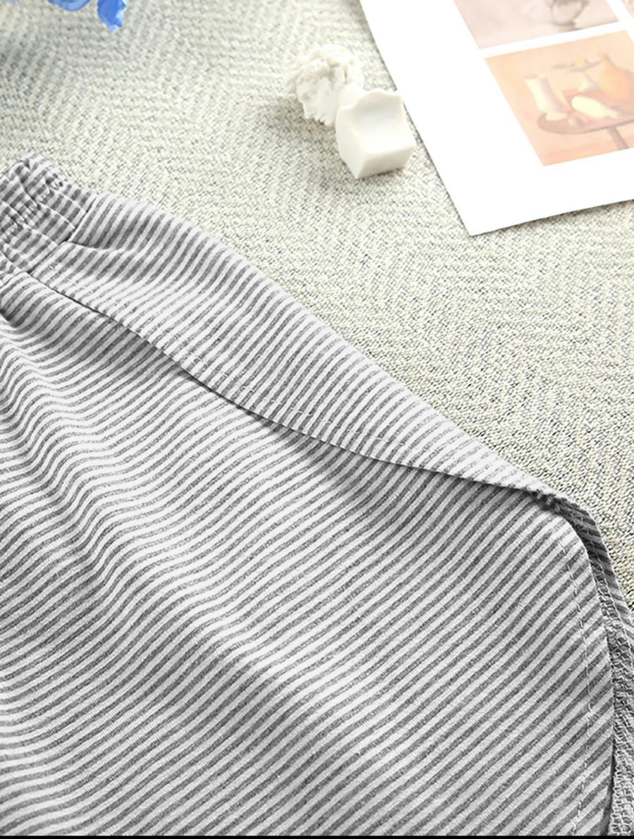 Tweedelige dames set met streepdessin en relaxte pasvorm – NAYLA STRIPESET - Glamorix
