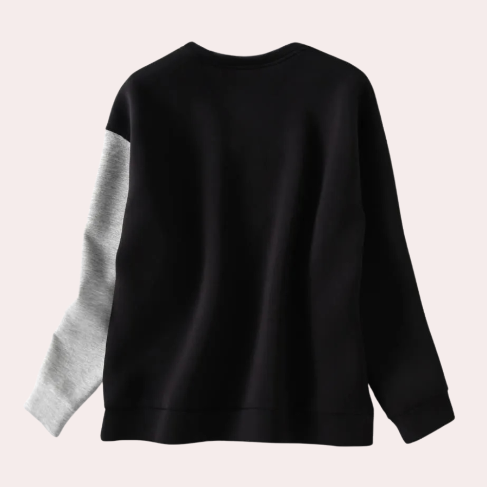 Trendy dames sweatshirt met colorblock design – NUVORA - Glamorix