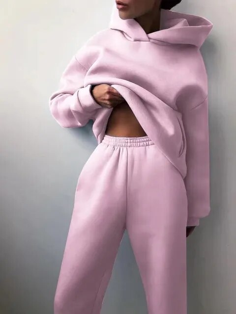 LILA - Relaxed fit hoodie en jogger loungeset voor dames