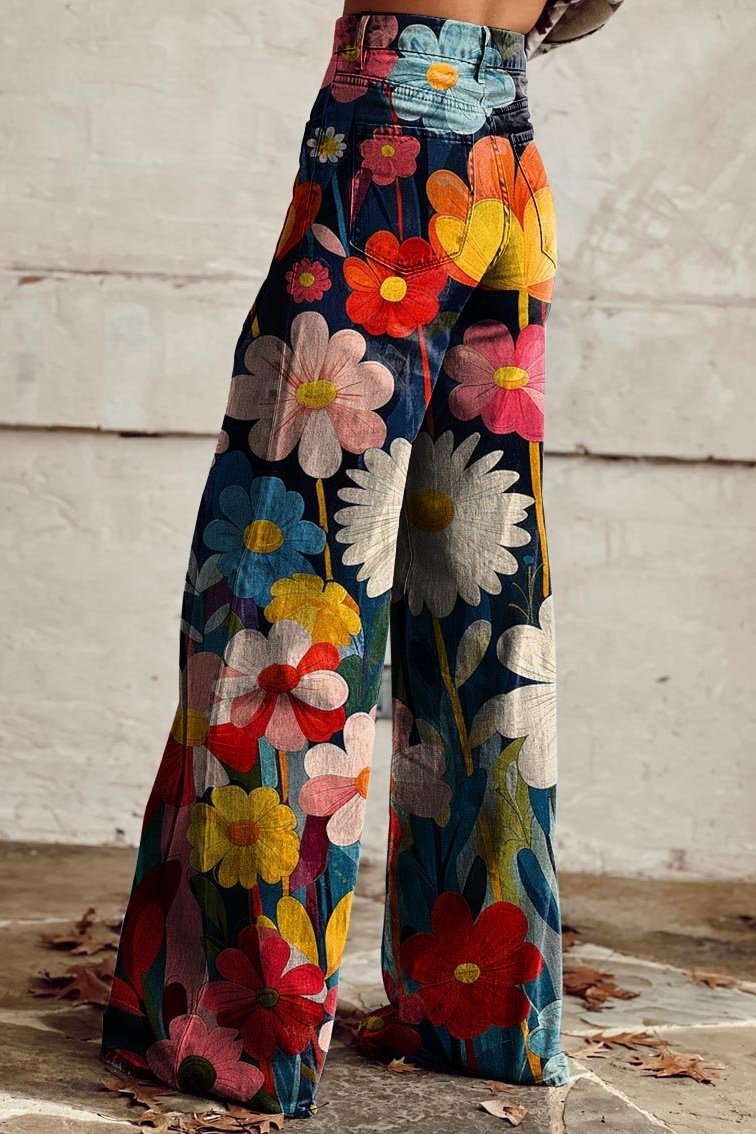 Dames wide-leg broek met hoge taille en statement design – AURENA BOLD - Glamorix