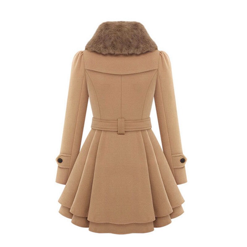 IVY - Winterjurk met strikdetail en fleecevoering voor dames