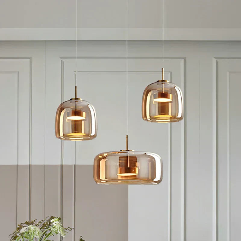 Moderne plafondlamp met helder glas en verfijnde afwerking – CLAREZZA ClearGlow - Glamorix