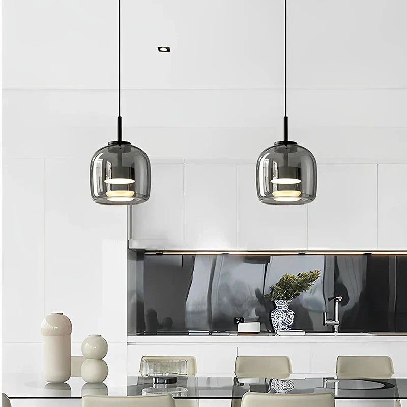 Moderne plafondlamp met helder glas en verfijnde afwerking – CLAREZZA ClearGlow - Glamorix