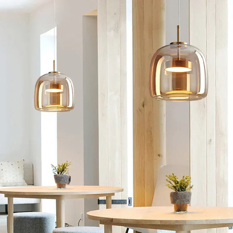 Moderne plafondlamp met helder glas en verfijnde afwerking – CLAREZZA ClearGlow - Glamorix