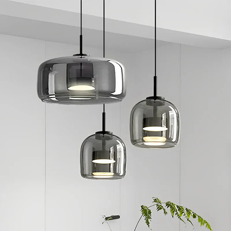 Moderne plafondlamp met helder glas en verfijnde afwerking – CLAREZZA ClearGlow - Glamorix