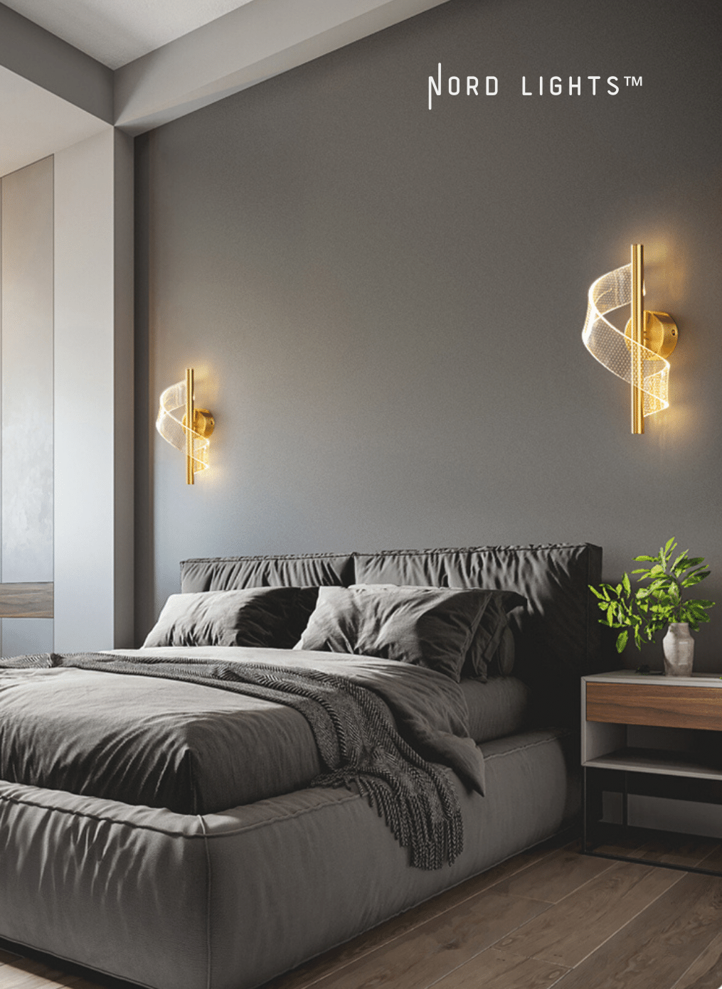 AURORA - Moderne muurlamp geïnspireerd door het noorderlicht