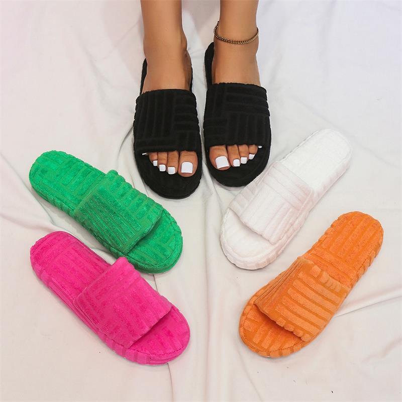 Zachte dames instapslippers met structuurband – ELADIA COMFORT - Glamorix