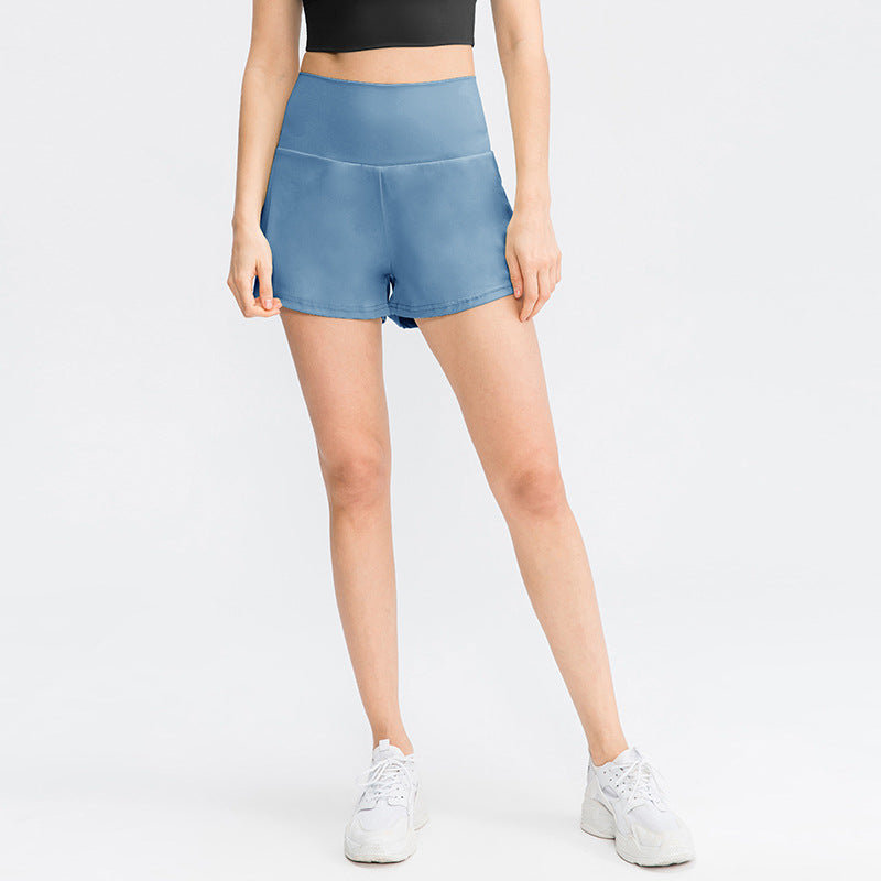 Dames sportshort met hoge taille en binnenbroek – DORINA - Glamorix