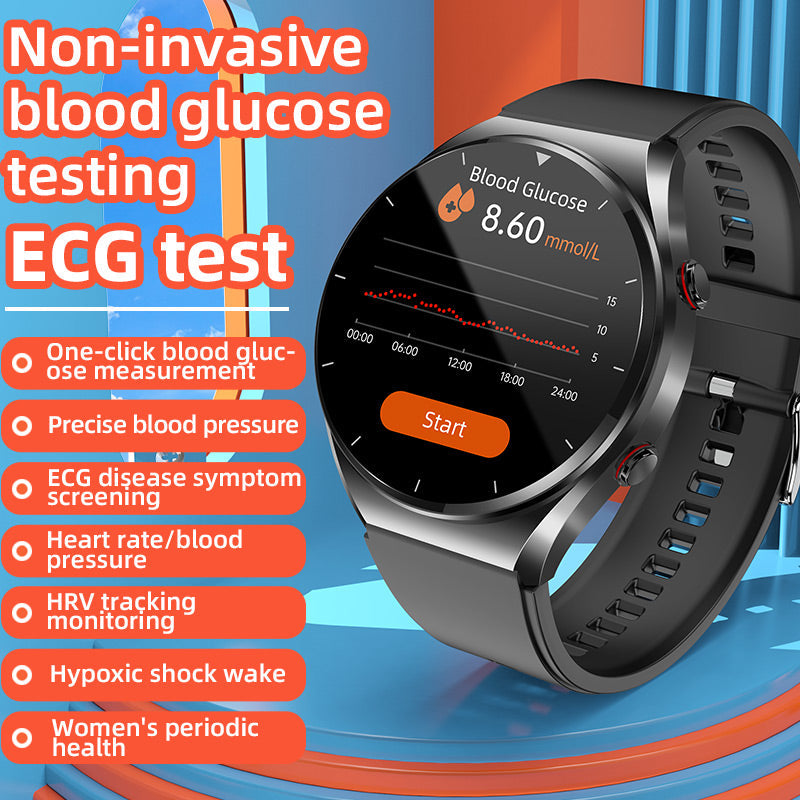 Gezondheids-smartwatch met bloedglucose, EKG en bloeddrukmonitor – BIOCHECK PRO - Glamorix