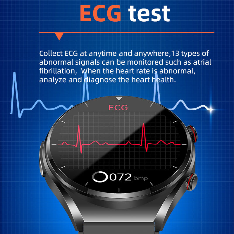 Gezondheids-smartwatch met bloedglucose, EKG en bloeddrukmonitor – BIOCHECK PRO - Glamorix