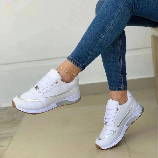 Comfortabele navy damessneakers met sportieve look – Navira FlowStep - Glamorix