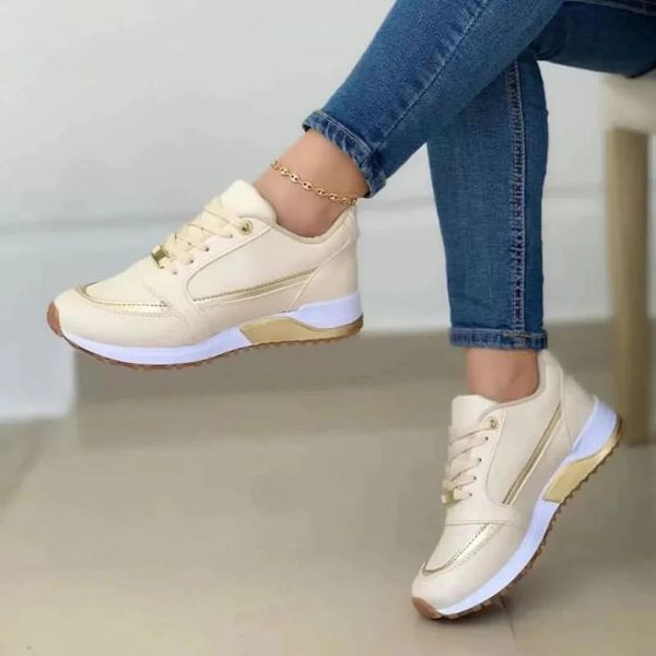 Comfortabele navy damessneakers met sportieve look – Navira FlowStep - Glamorix