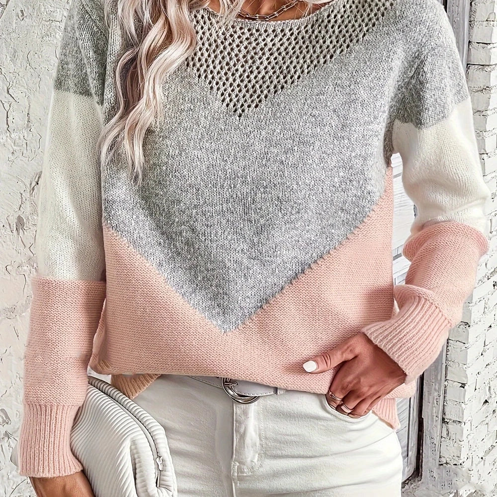 COLORFLOW - Stijlvolle Pullover met Creatief Kleurpatroon voor Dagelijks Gebruik