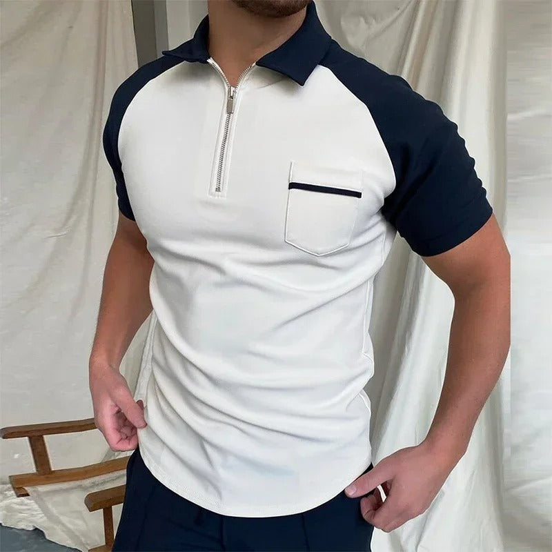 Getailleerd herenpoloshirt met moderne uitstraling – VERTON - Glamorix