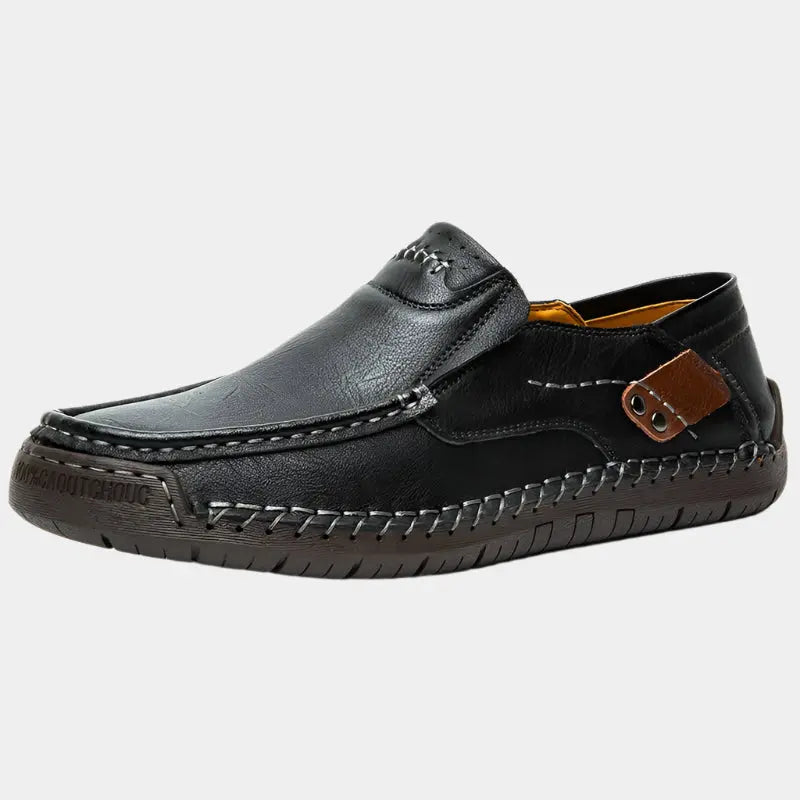 Leren mocassins voor heren met flexibele zool – LÉVANO - Glamorix