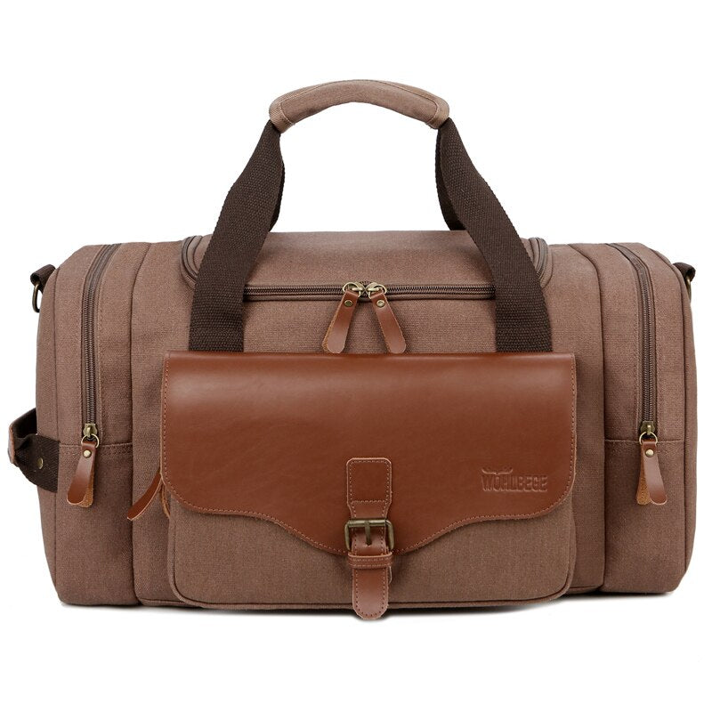 ARLO - Rustieke canvas tas met gespzak voor een avontuurlijke look