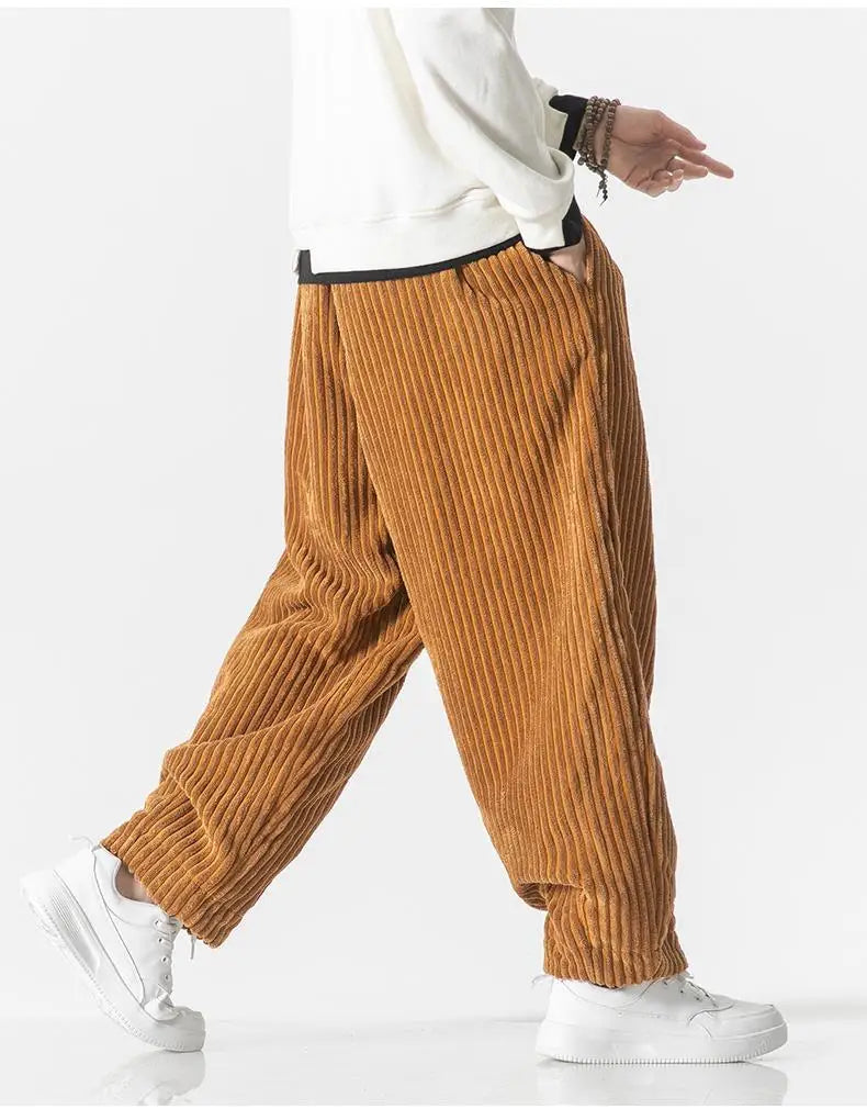 RYAN - Losvallende corduroy broek met trekkoord voor heren