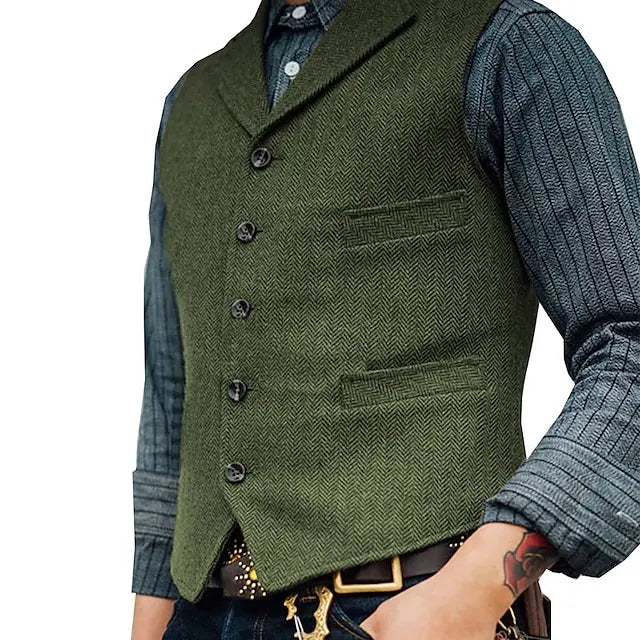Klassiek herenvest met vintage look en moderne pasvorm – HARVEY VINTON - Glamorix